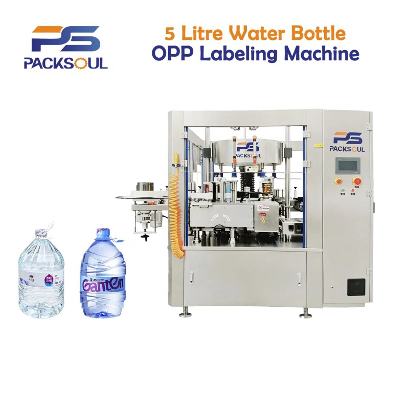 Máy dán nhãn OPP chai nước 5L