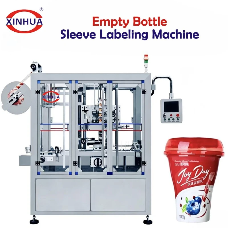 Máy dán nhãn tay áo chai rỗng